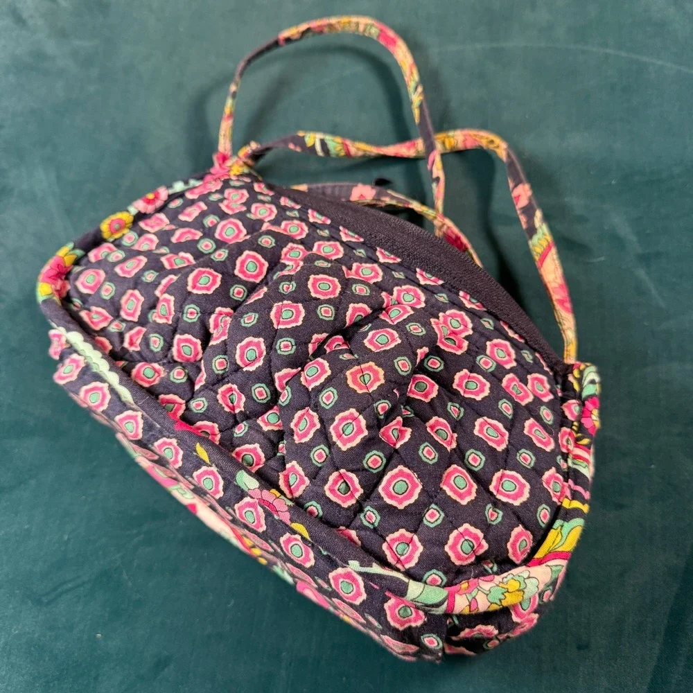 Vera Bradley Java‎ Blue Quilted Mini Shoulder Bag Small Retired Java Blue print